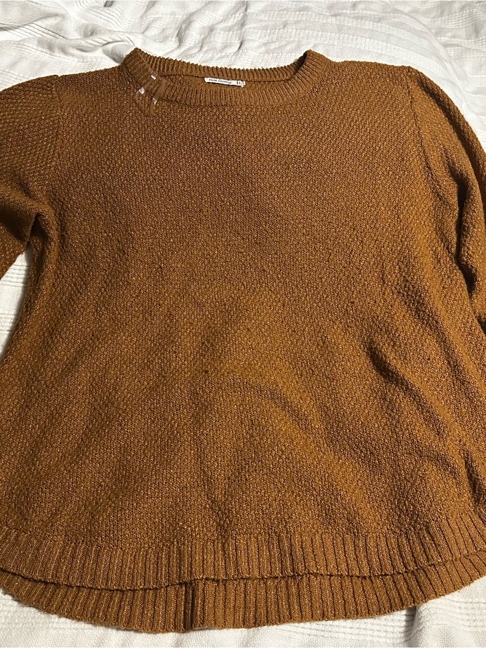 Pink Clover Crewneck Sweater in Rust
